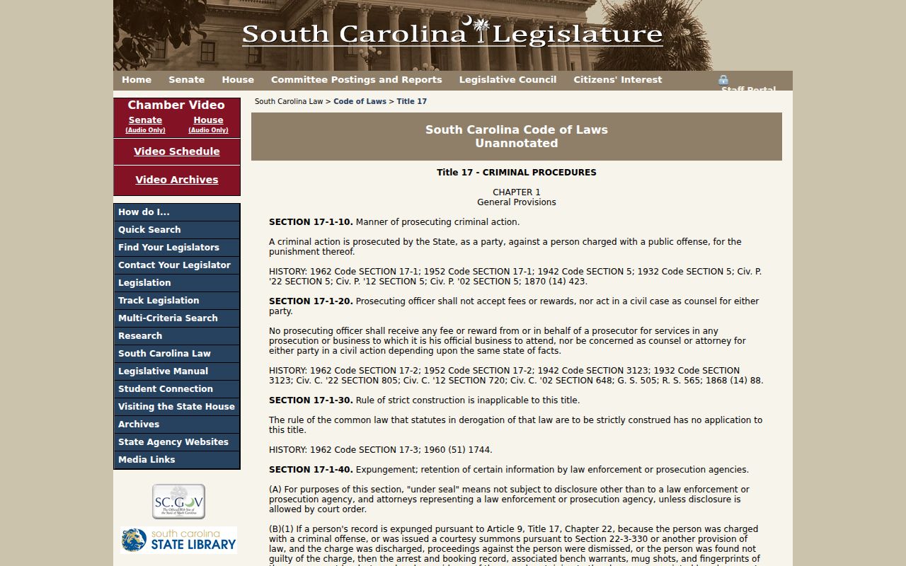 South Carolina arrest record sealing law for Marlboro County arrests