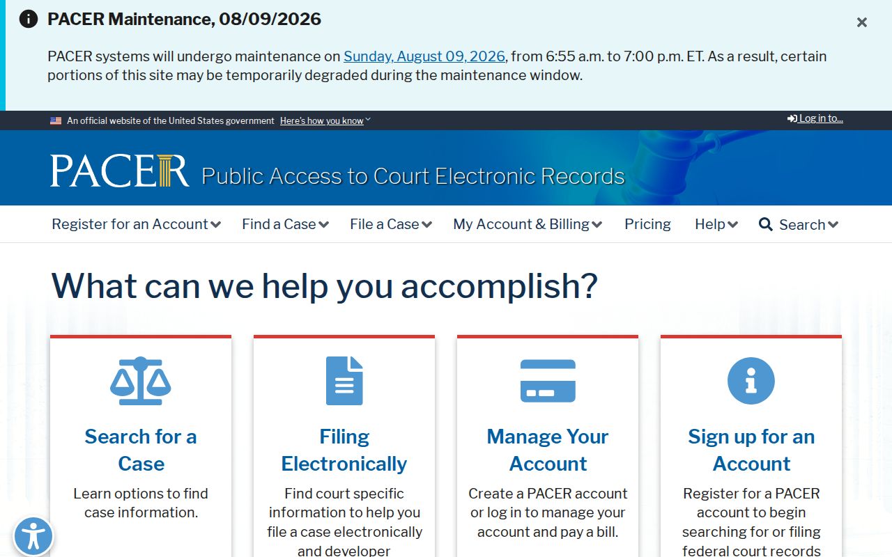 PACER federal criminal court case search for Marlboro County matters