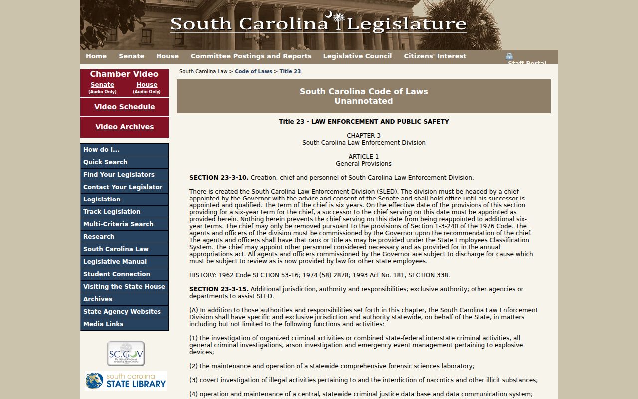 South Carolina law for Marlboro County sex offender registry duties
